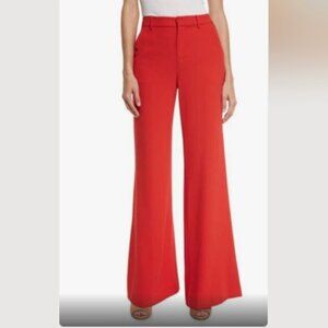 Alice + Olivia Paulette Wide Leg pants in poppy red Size 8